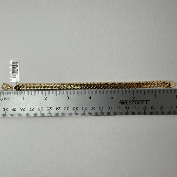 18K Genuine Gold Cobra Chain Bracelet 8" (7.7mm) - Picture 7 of 10